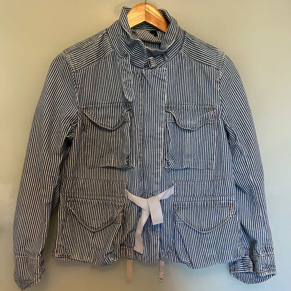 isabel marant pinstripe military jacket